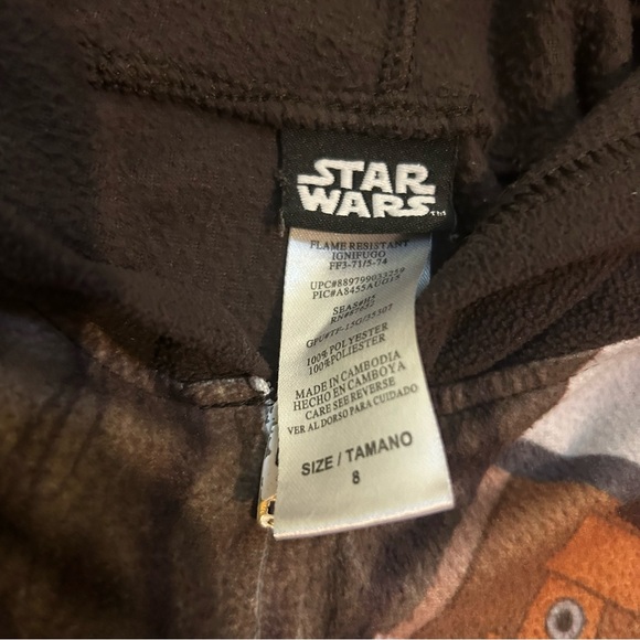 Boys Size 8 Pajama Bundle Spider Man Fleece Set and Start wars Chewbacca Onsie - Picture 4 of 12